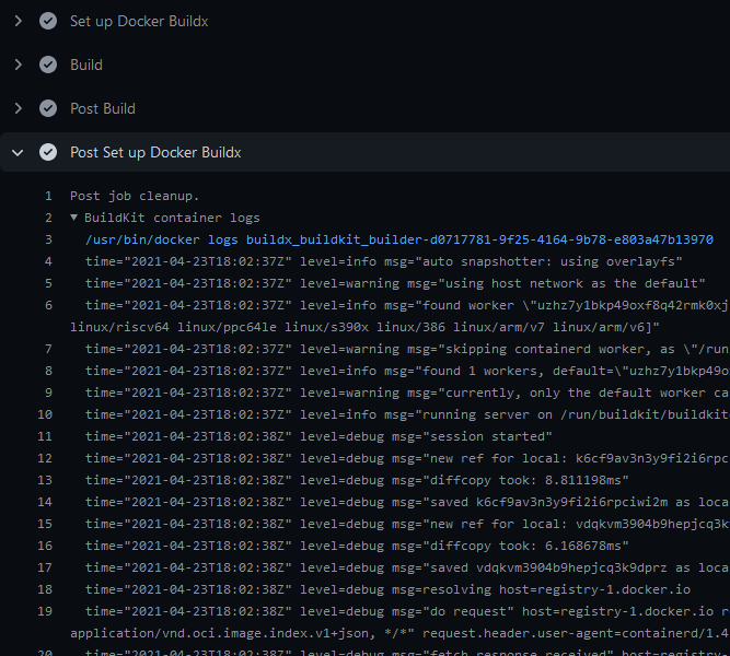 BuildKit 容器日志